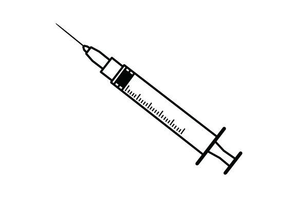 Black and White Syringe: Medical Crafts