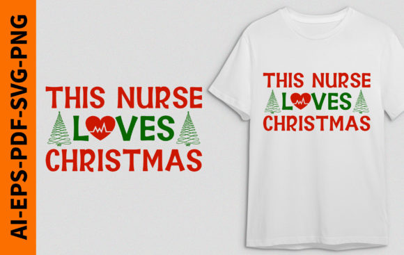 Nurse Christmas Graphics for T-Shirt Designs
