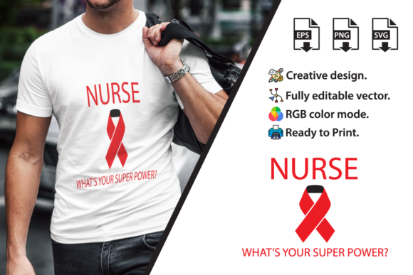Nurse T-Shirt Design Free Vector Graphics