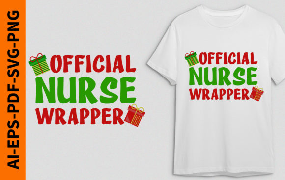 Nurse Wrapper Christmas Graphics for T-Shirt Designs
