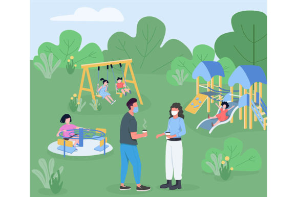 Playground Pandemic Illustration for Graphics