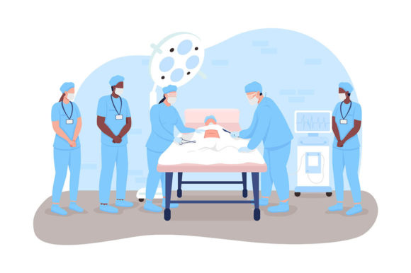 Reviewing the Surgical Procedure Vector Banner for Embroidery