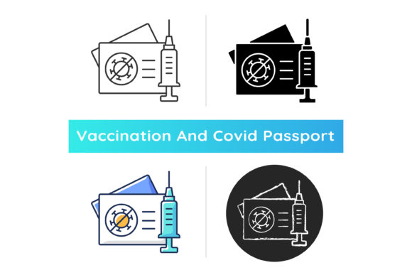 Vaccination Card Icon Graphics for Icons